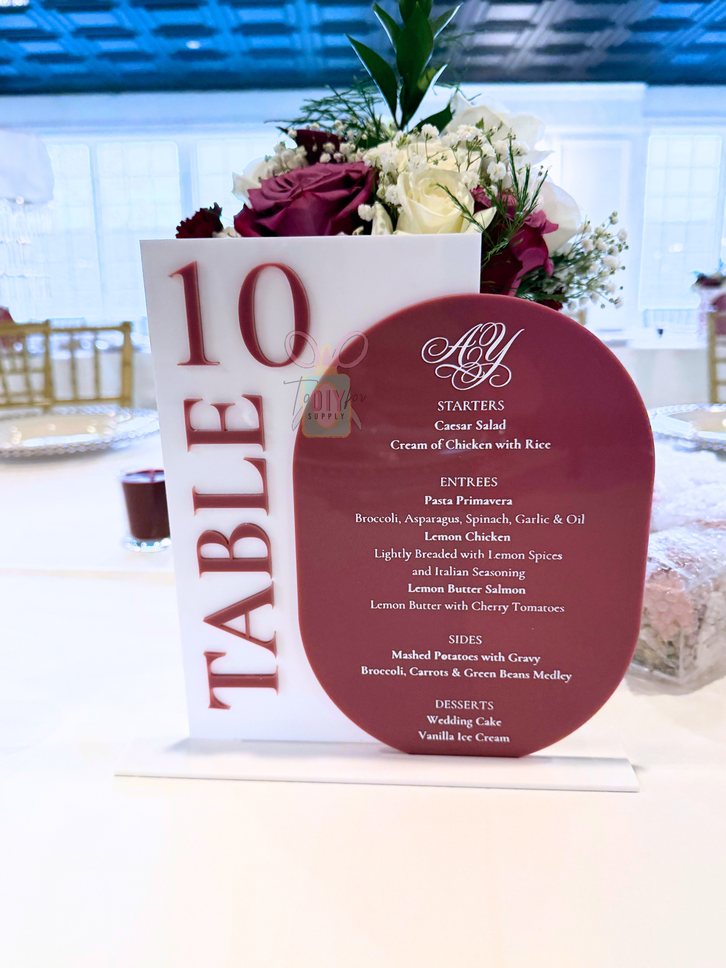 Acrylic Bar Menu & Table Number