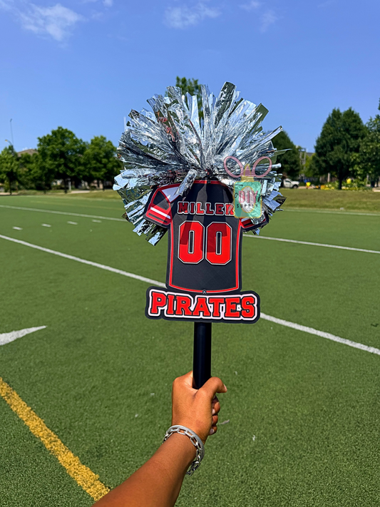 Personalized Football Jersey Spirit Stick - Stripes
