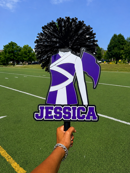 Personalized Color-guard  Spirit Stick
