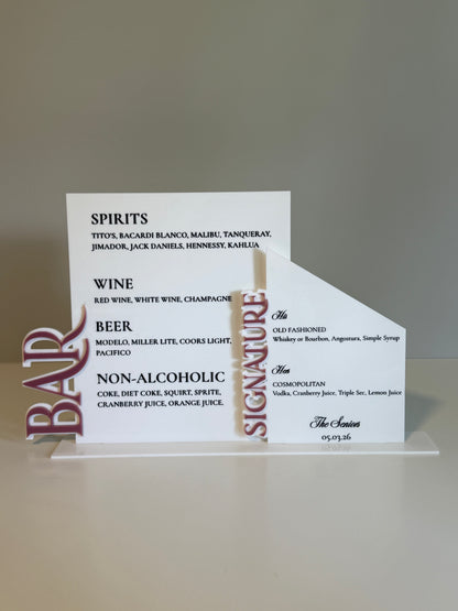 SUMMER SALE - Acrylic & Wood Signage