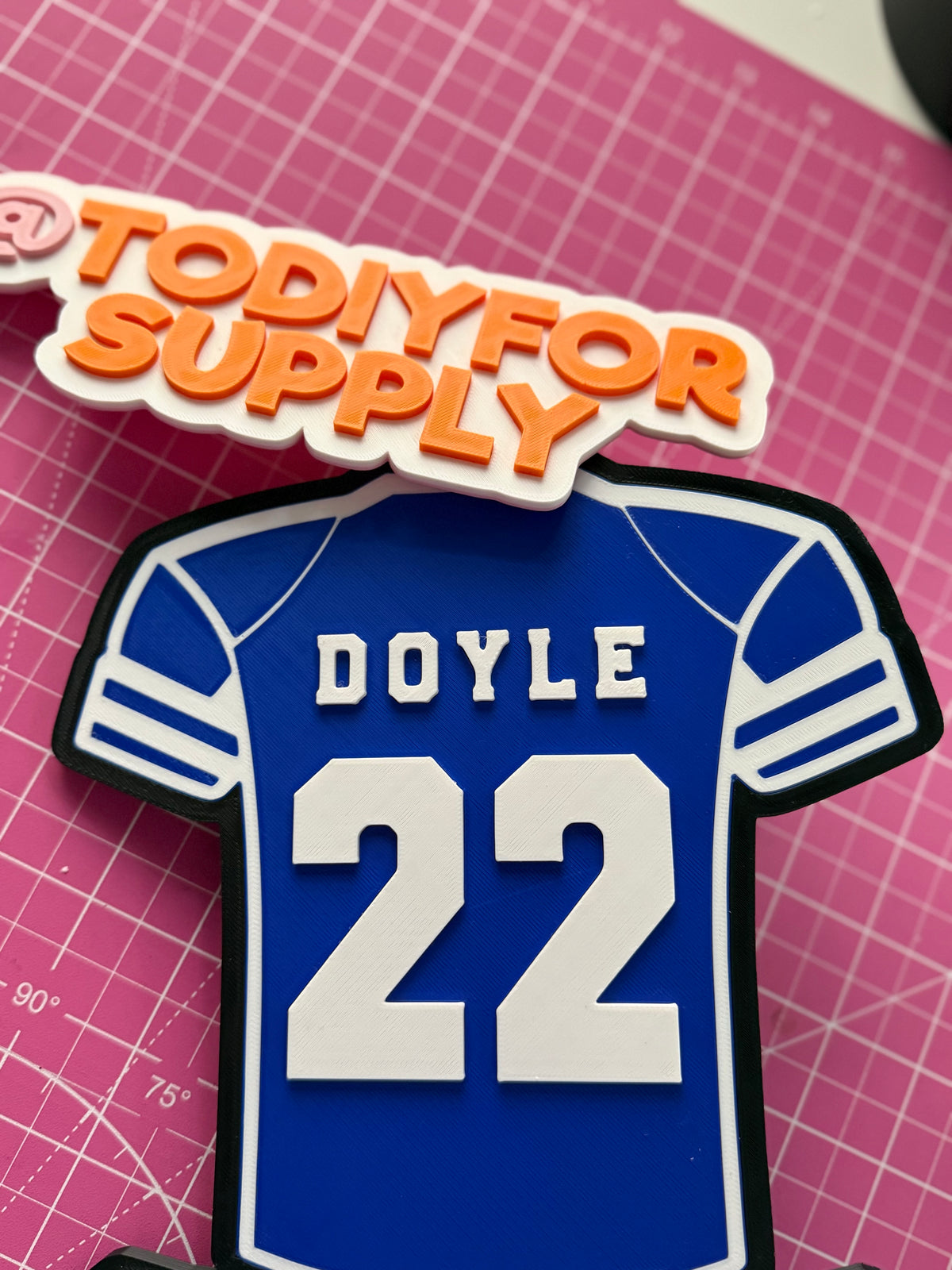 Editable Jersey STL File - DIGITAL  FILE – NO PHYSICAL ITEM