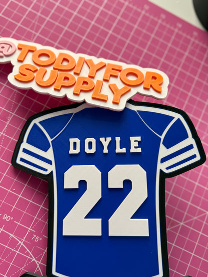 Editable Jersey STL File - DIGITAL  FILE – NO PHYSICAL ITEM