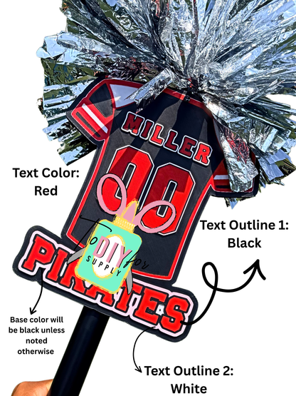 Personalized Football Jersey Spirit Stick - Stripes
