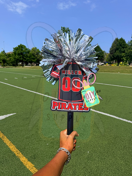 Personalized Football Jersey Spirit Stick - Stripes
