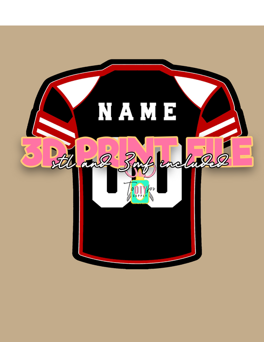 Editable Jersey STL File - DIGITAL  FILE – NO PHYSICAL ITEM